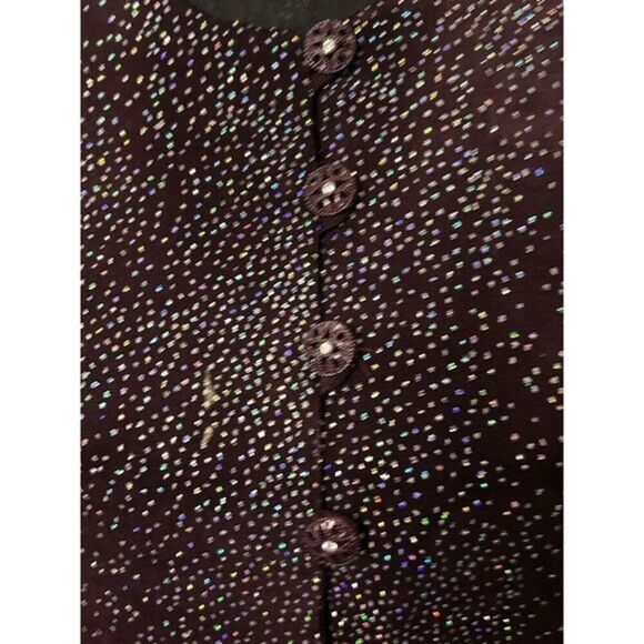 R&M Richards Women's Purple Sequin Evening Top Size 8P - Picture 2 of 5